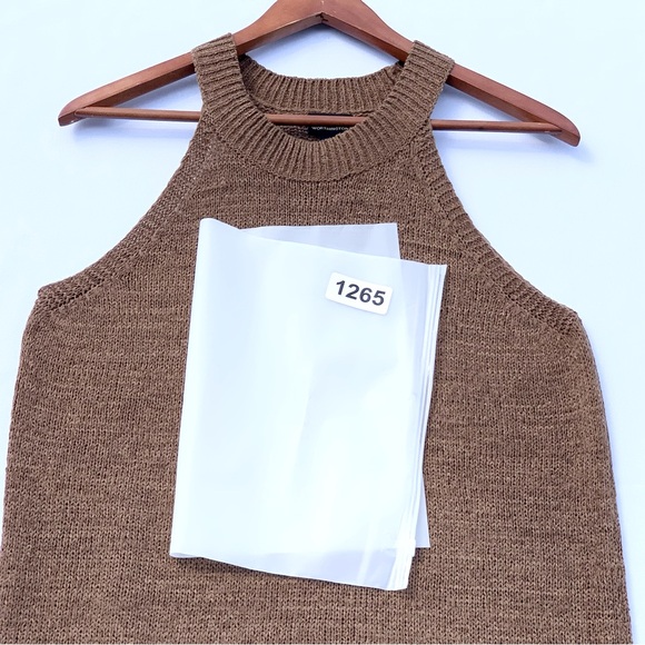 WORTHINGTON Womens Sweater Sz. Large Coco Brown Exposed Shoulders Warm Weather - Picture 8 of 9